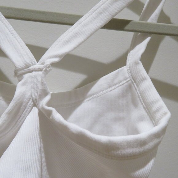 FREE PEOPLE MOVEMENT All Clear Solid Cami in White Ribbed Workout - Size XS / S - Picture 10 of 12